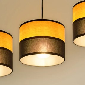 Lustră pe cablu ALBA 3xE27/15W/230V negru/maro