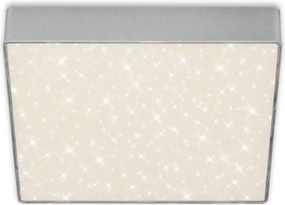 Mini Plafoniera LED argintiu cu efect starlight STAR SKY 21x21cm