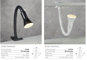 Veioza / Lampa de birou cu clema Desk Partners EU4122WH SRT