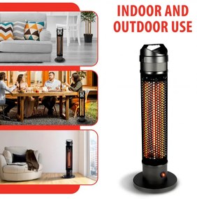 Incălzitor de carbon Alpina TBH800, 800W, Infrarosu, până la 3 m², Protectie la rasturnare, IP44, Negru