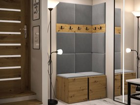 Mobilier hol Tovenaz I (Stejar artisan + Gri) . 1104754