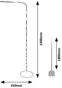 Rabalux 74010 - Lampă LED de podea dimabilă cu touch ADELMO LED/10W/230V gri