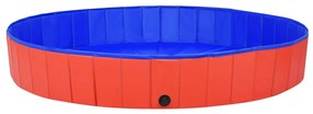 Piscina pentru caini pliabila, rosu, 200 x 30 cm, PVC Rosu, 200 x 30 cm