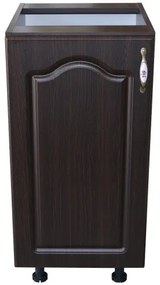 Corp inferior cu 1 usa stanga Zebra, Wenge/ MDF Wenge Mustata, fara blat, 40 x 82 x 50 cm