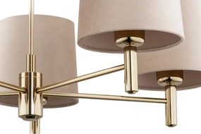 Brilagi - Lustra cu tijă MONTE 5xE27/60W/230V bej/auriu