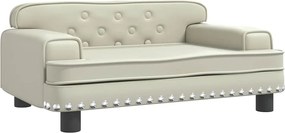 vidaXL Canapea pentru copii, crem, 70x45x30 cm, piele ecologică