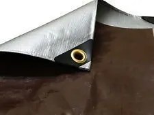 Prelată argintie - maro 12x18 m 210 g/m2
