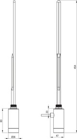 Silia Element de încălzire, Pentru calorifer baie - 600 W AGI_C601