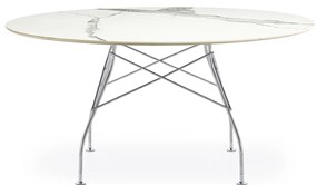 Masa de sufragerie GLOSSY XXL, varianta multipla - Kartell Culoare: Alb / Crom