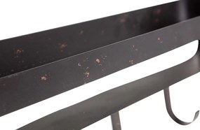 Polita metalica pentru baie RAKKA 82x31 cm, neagra