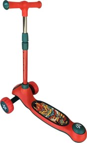 Trotineta copii cu roti luminoase din silicon NOVOKIDS™ Mini Scooter 9080, Cu melodii si lumini, 3 roti, Pliabila, Maner reglabil pe inaltime, Maxim