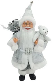 Decorațiune Santa Claus Argintie 40cm