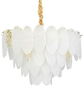 Lustra suspendata metal auriu si sticla CLARA 60