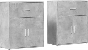 vidaXL Dulapuri, 2 buc., gri beton, 60x31x70 cm, lemn prelucrat