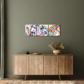 Tablou - Abstracție de basm (cu ceas) (90x30 cm)
