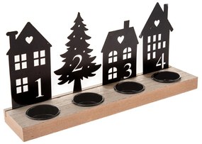 Sfeșnic metalic de Advent, 30 cm