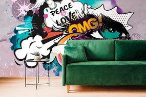 Tapet graffiti verde ochi