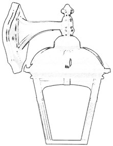 Aplica de perete exterior M3 Alb 25x20 cm