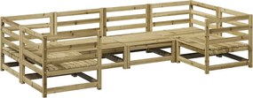 vidaXL Set canapea de grădină, 6 piese, lemn de pin tratat
