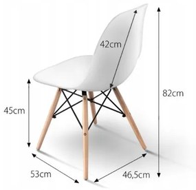 Set tamnosivih stolica u skandinavskom stilu CLASSIC 3+1 GRATIS!