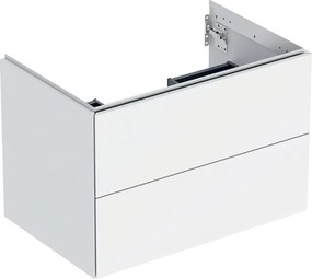 Dulap baza suspendat Geberit One alb mat 75 cm cu 2 sertare