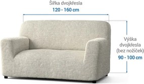 Gaico Huse bielastice COSTINA smântânii fotoliu dublu (l. 120 - 160 cm)