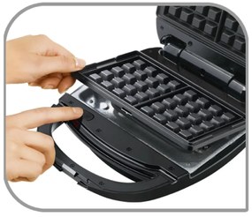 Sandwich maker negru-argintiu Snack Time - Tefal