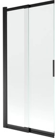 Mexen Fox paravan cadă, 2-polițe glisante 85 x 150 cm, transparent, negru - 891-085-002-70-00