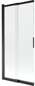 Mexen Fox paravan cadă, 2-polițe glisante 85 x 150 cm, transparent, negru - 891-085-002-70-00