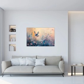 Tablou - Pajiște cu Fluture II (90x60 cm)