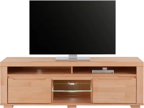 Comodă TV ~Woodsfera~ aspect modern, lemn natur, 160 cm lățime