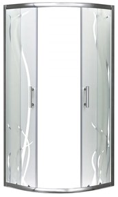 Cabină de duș curbată Spirit BAMBOO 80x80x180cm, fără cădiță de duș