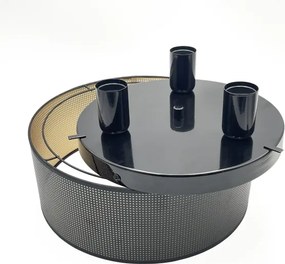 Plafonieră SIRJA PLISADO 3xE27/15W/230V Ø 35 cm negru/auriu