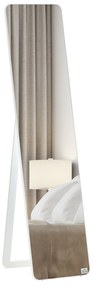 HOMCOM Oglindă pe Picior și de Perete dreptunghiulară dim. 37L x 43l x 156H cm Aspect Lemn Alb | Aosom Romania