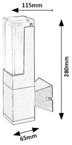 Rabalux 77126 - Aplica LED exterior DARVAS 7W 230V IP54