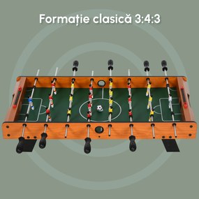 HOMCOM Joc de fotbal de masa cu 22 jucatori si accesorii incluse 84.5 x 40 x 62 cm | Aosom Romania