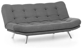 Canapea extensibila Misa Sofabed, Futon, 3 locuri, 198x128 cm, metal, gri