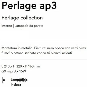 Aplica de perete design modern Perlage ap3 alama/amber