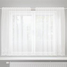 vidaXL Cortină din Dantelă cu perdele Alb 150 x 180 cm Poliester