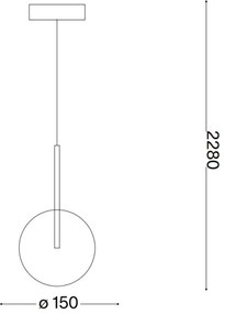 Lustră LED pe cablu Ideal Lux EQUINOXE 1xG4/2W/230V d. 15 cm crom/transparent