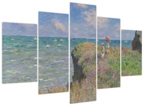 Tablou - Claude Monet, Cliff Walk at Pourville, reproducere (150x105 cm)