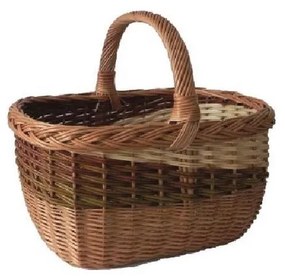 Coș din nuiele pentru lemne cu mâner 35x40 cm