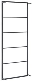Suport de prosoape, negru, 45x10x115 cm, otel Negru, 45 x 10 x 115 cm