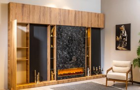Comoda tv de lux cu semineu si panou de perete decorativ akdeniz (375x280)