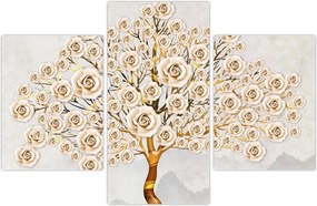 Tablou cu copac cu flori (90x60 cm)