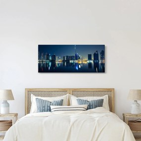 Tablou cu orașul nocturn (120x50 cm)