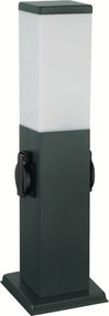 Brilagi - Lampă de exterior cu 2 prize SCHUKO, 1xE27/15W/230V, 40 cm, IP44, antracit