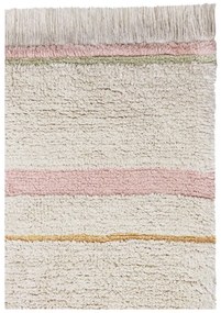 Covor roz/crem lavabil/țesut manual din bumbac 90x130 cm Lanes Vintage Nude – Lorena Canals