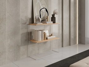 Consolă hol, 80x30x80 cm TONI 1, ADRK Furniture (Culoare: Alb / Sonoma)