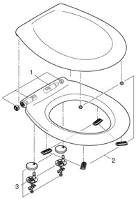 GROHE 39493000 - capac WC BAU CERAMIC, alb Duro
